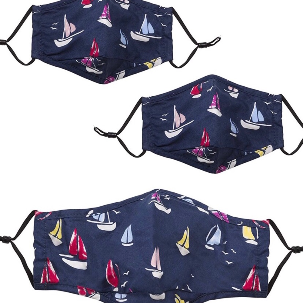 Matching Daddy & Me Mask Set Sailboat Design - Picture 2 of 4
